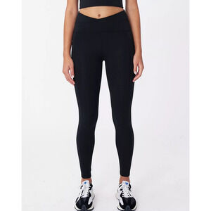 Cotton On Body Ultra Soft Cross Over Full Length Tight Pants Black Size XS 2315